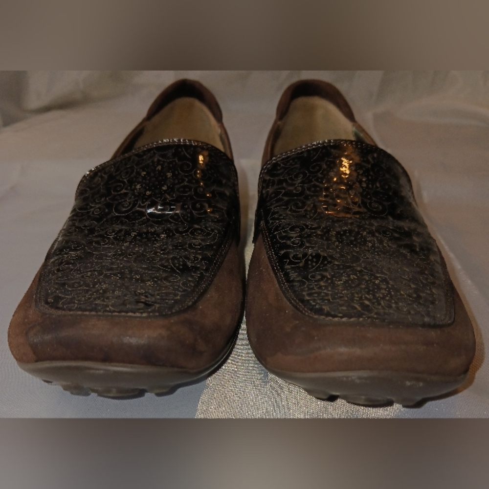 "Sesto Meucci" Elegant Brown w/ Dark Brown Women's Loafers Size 8 1/2 - Picture 2 of 11